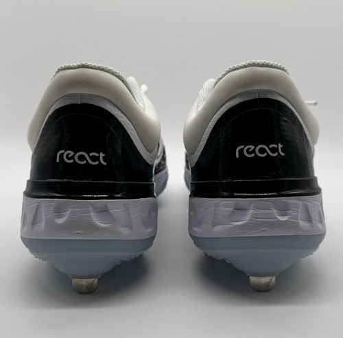 Scarpe da baseball Nike Alpha Huarache Elite 4 basse taglia 9,5 bianche nere FD2745-101 - Foto 4 di 6