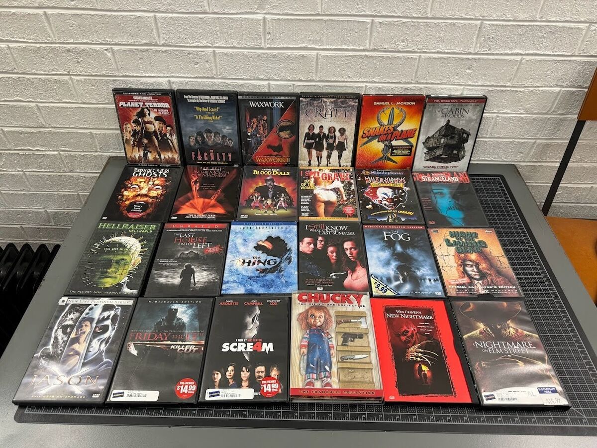 24 Top Horror DVD Lot SCREAM Chucky HELLRAISER Friday 13th 24 Top Horror DVD Lot SCREAM Chucky HELLRAISER Friday 13th
