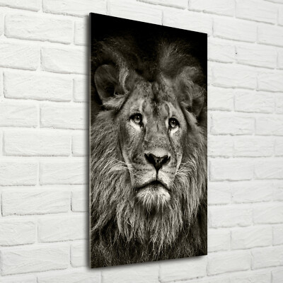 Wandbild Druck auf Plexiglas  Acryl Hochformat 70x140 Löwe