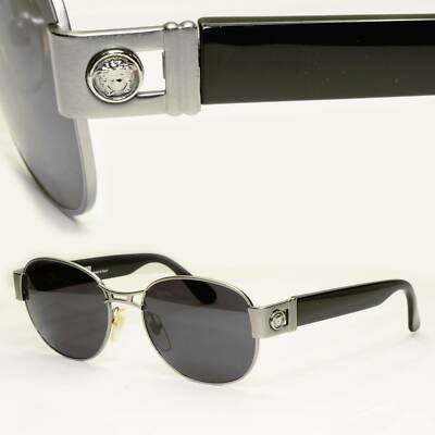 Gianni Versace 1996 Vintage Mens Black Silver Metal