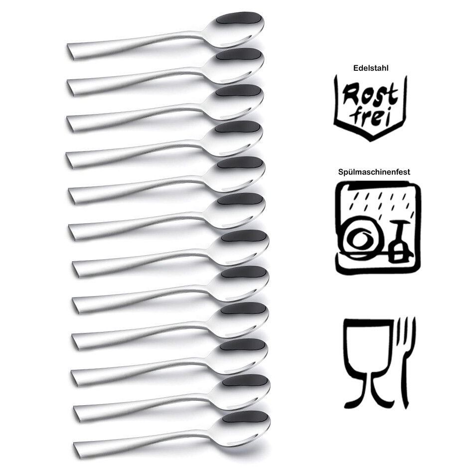 12 Kaffeelöffel Teelöffel Espresso Mokkalöffel Dessertlöffel Edelstahl Löffel
