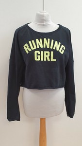 girls black cropped jumper