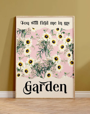 Flower Garden Retro Print Cream - You Will Find Me In My Garden
