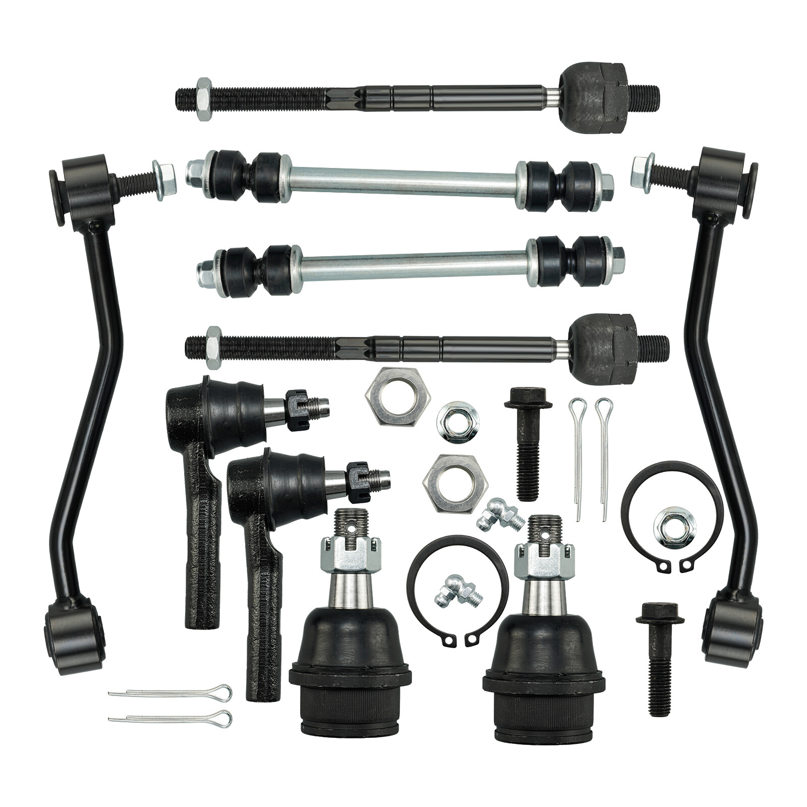 1998-2001 Ford 12-Piece Suspension Kit with Sway Bar & Tie Rods