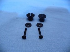 BLACK GUITAR STRAP BUTTONS, SET OF TWO ACOUSTIC / ST / TL STYLE- USA SELLER 