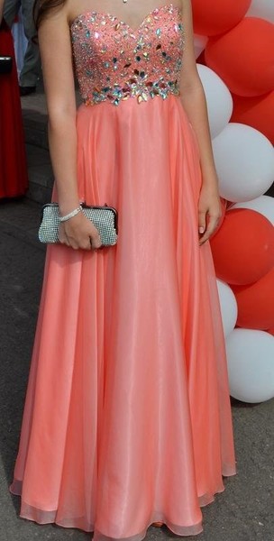 Women Alyce Paris Dress Pink Chiffon S