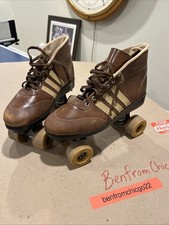 Vintage 70's COLT Brown And Tan Roller Derby Skates / See Full Description