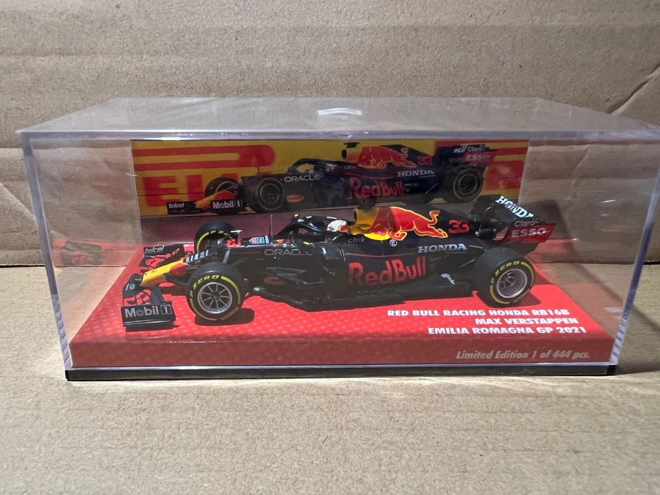 M .VERSTAPPEN   Emilia Romagna  GP  2021 -Minichamps 1:43   Vimpel  2021-22 - Bild 1 von 4