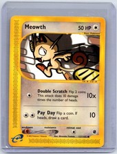 Meowth 121/165 Common Expedition Base Set Pokemon Moderately Played on eBay