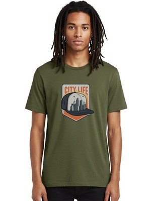 City-Life Mens Graphic Tee, 100% Cotton, Casual Summer Wear