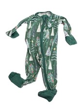 Little Sleepies Twinkling Trees Christmas Zippy Bamboo Pajama 3-6 Months H89