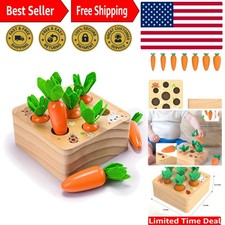 Carrot Harvest Montessori Toy - Motor Skills & Dexterity for Babies 6-12