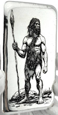 10 ozt 999 Fine Silver Art Bar- PREHISTORIC MAN - ADAMO TECHNE - Limited Edition 102.40 per troy oz