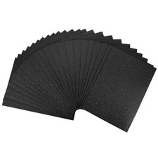 24 x Black Glitter EVA Foam Sheets 11 x 8 Inch 2mm Thick for Crafts DIY
