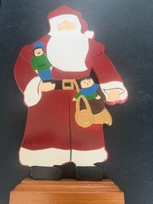 Santa Claus Painted Wooden 12.5  Tall Standalone Holiday Decor MM 14 