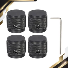 4 x Aluminium Potentiometer Knob Control Knob 17mm for Guitar Amplifier Black