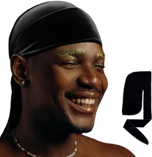 2 Pack Velvet Durag for Men - Enhanced Colorfastness, Durability, and Compressio