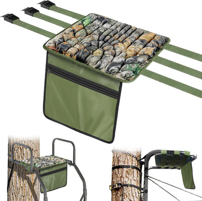 Tree Stand Seat Replacement with Pocket, Universal Memory Foam Hunting Seat Cush