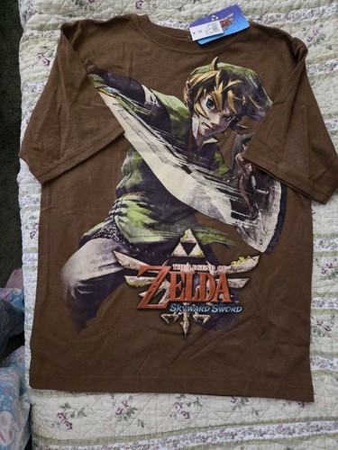 Nintendo Legend Of Zelda Boys Brown Tshirt Size Xl Or 14-16 Nwt
