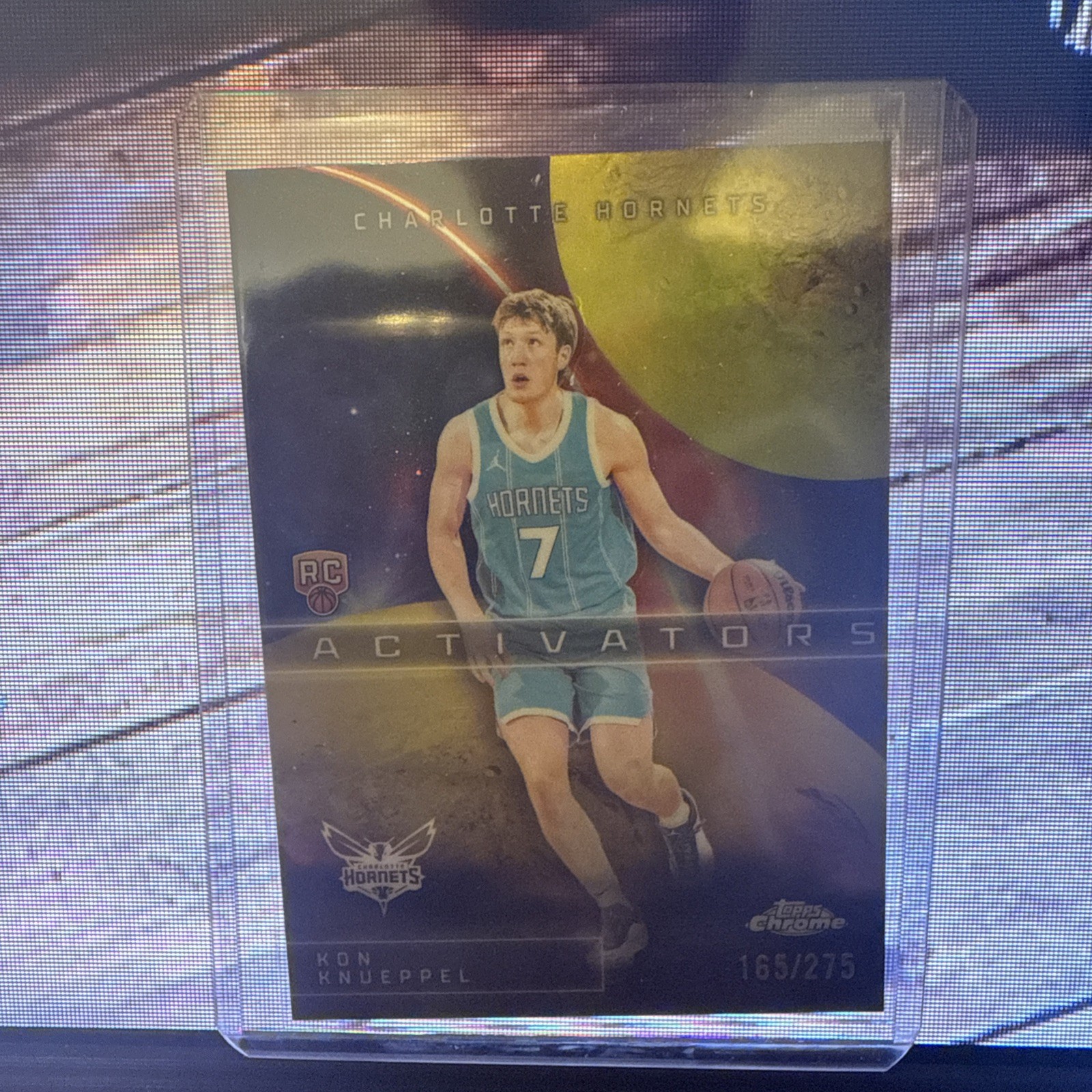 KON KNUEPPEL 2025 Topps Chrome Basketball YELLOW REFRACTOR Activators RC #/275