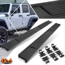 For 18-22 Jeep Wrangler JL 4-Dr 6" Step Nerf Bar Running Board Matte Black