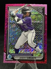 2024 Bowman Chrome Fuchsia Shimmer Refractor #BCP-165 Jeremy Ciriaco 1st /199