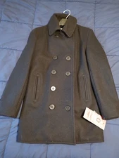 Schott Bros Vintage Black Peacoat Men's Large