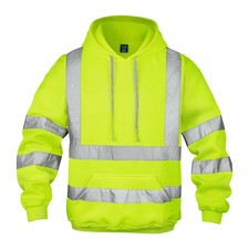 ANSI Class 3 Men's Hi-Vis Hoodie - Breathable Reflective Pullover, Yellow XL ...