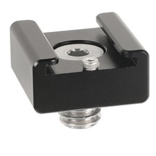 CAMVATE 3/8"-16 Cold Shoe Mount Adapter with ARRI Locating Pins for RED Komodo C