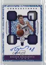 2017-18 Panini Cornerstones Rookie Quartz 17/49 Bogdan Bogdanovic #185 Auto oh4