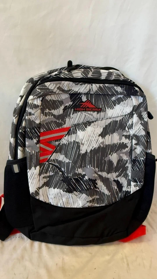 High Sierra Outburst 背包涂鸦迷彩/黑色/火焰红色旅行单肩包 — 第 2/4 张图片
