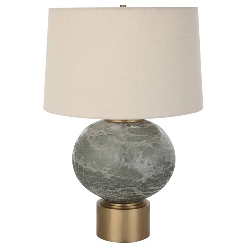 Uttermost Lunia 25" High Smoky Gray Art Glass Table Lamp - Picture 3 of 6
