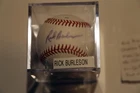 RICK BURLESON BOSTON RED SOX VINTAGE AUTOGRAPHED BASEBALL WITH SHOWCASE