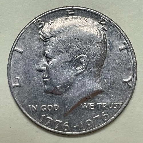ERROR Coin 1976 Bicentennial Kennedy Half Dollar "E C E” Letter #1002 AU