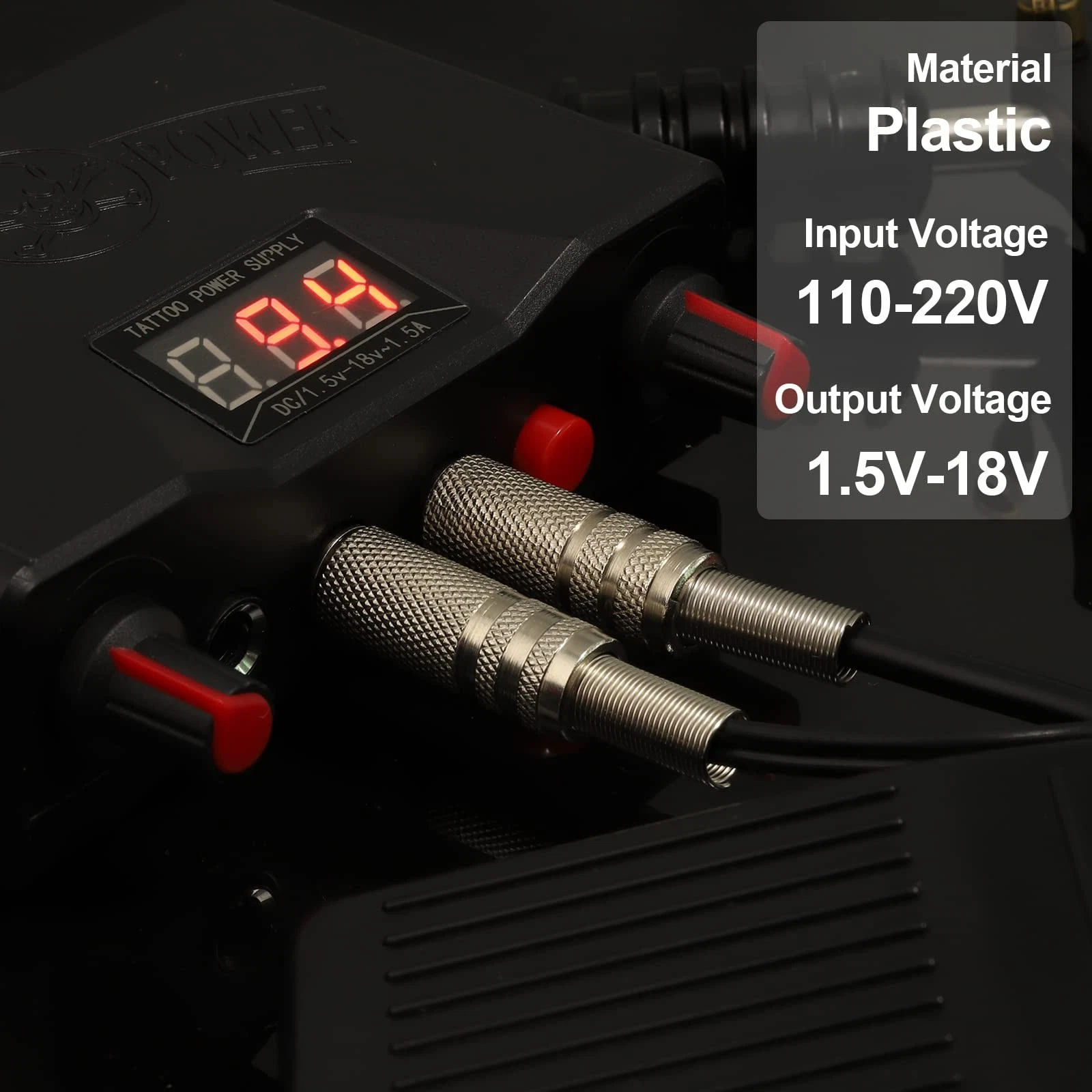 Narkysus Tattoo Power Supply Kit Dual Digital Tattoo Machine Power Supply image 2