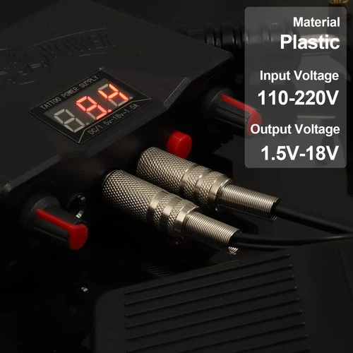 Narkysus Tattoo Power Supply Kit Dual Digital Tattoo Machine Power Supply image 2