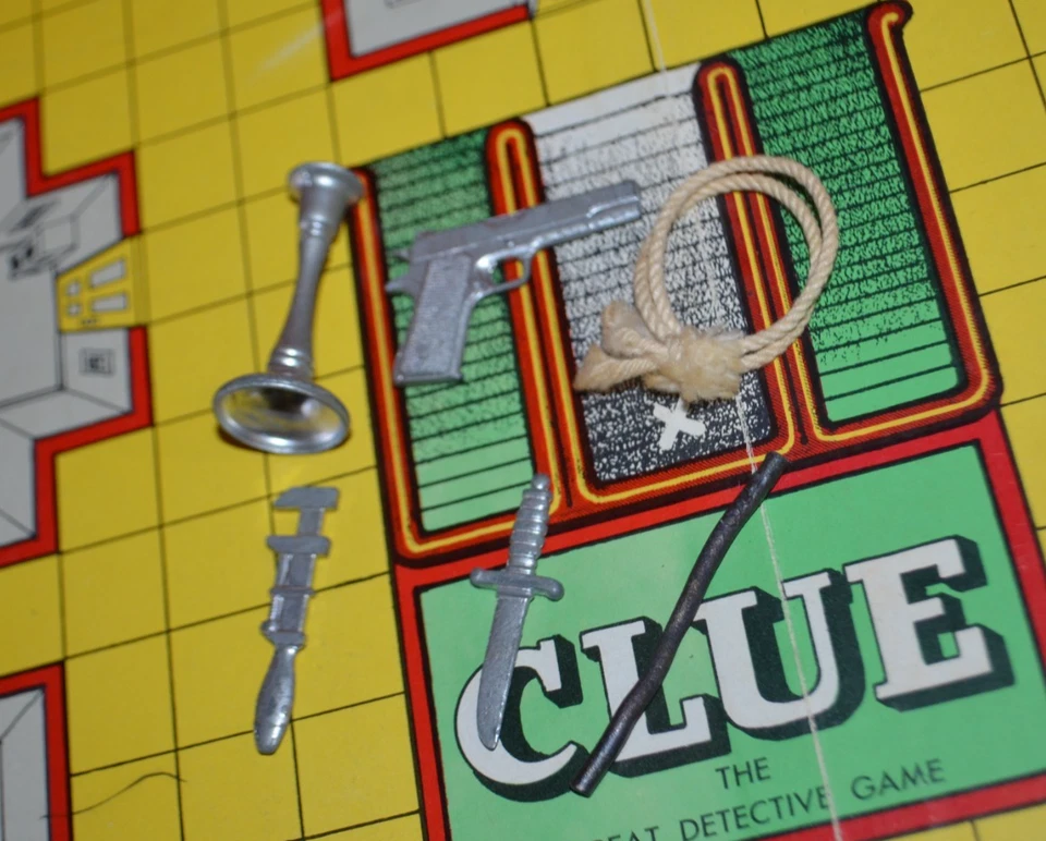 Juego de Mesa Vintage CLUE Edición 1949 100% Completo Parker Brothers Caja Larga Foto 4 de 4