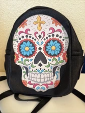2024 Universal Halloween Horror Nights Sugar Skull Head Mini Backpack Vinyl NEW