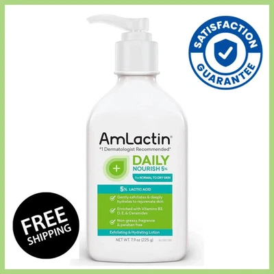 AmLactin Daily Moisturizing Body Lotion, Instantly Hydrates, 7.9 oz ORIGINAL
