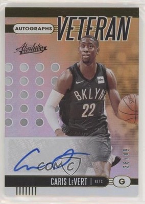2019-20 Panini Absolute Memorabilia Veteran Level 1 36/49 Caris LeVert Auto 8k4