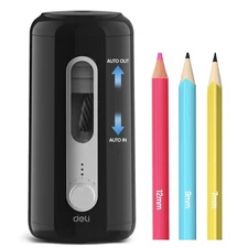 Electric Pencil Sharpener, Fully Automatic Pencil Sharpener, Auto in & Out, R...