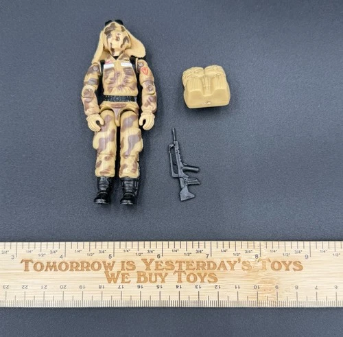 Vintage GI Joe Figure 1985 Dusty With Accessories Near Complete