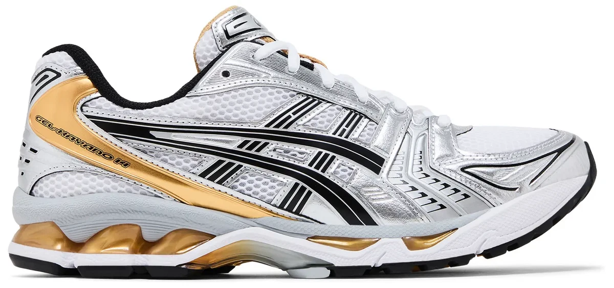 新品❗️asics GEL-KAYANO 14 WHITE/PURE GOLD ASICS Gel-Kayano 14 White Pure Gold Men's - 1201A019-102 - US