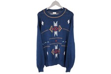 Vintage United Colors of Benetton Sweater Size L retro crewneck pullover 90s