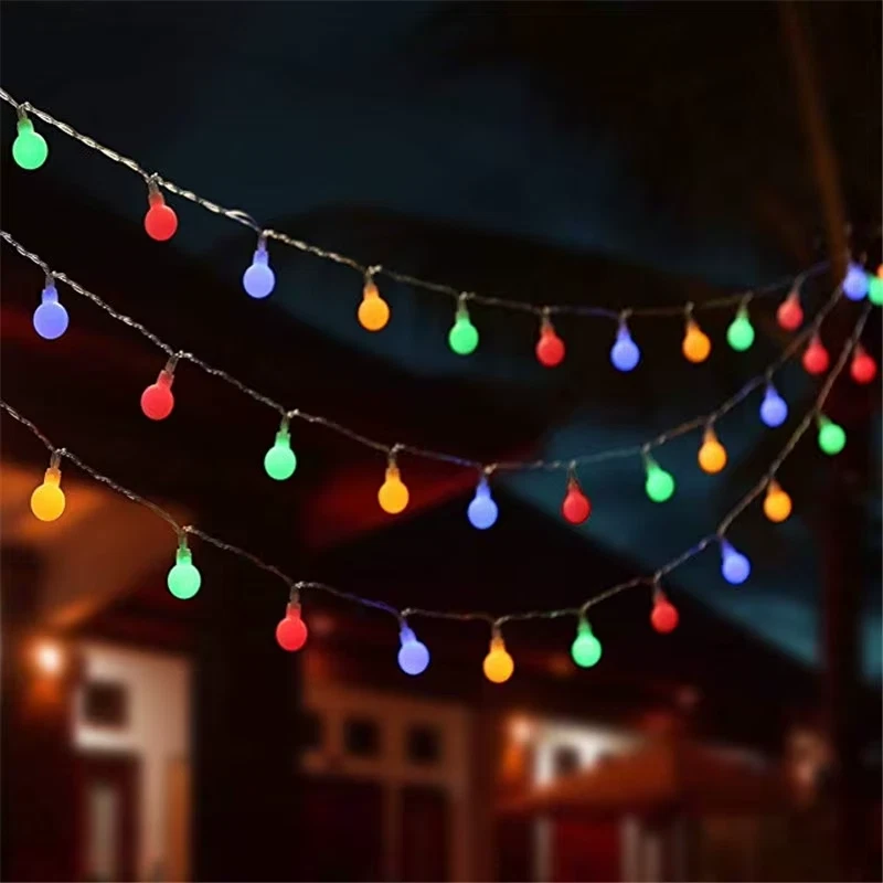 Luci LED natalizia 10 m 100 luci multicolor IP44 per esterni e interni - Immagine 2 di 4