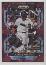 2022 Panini Prizm Tier II Burgundy Cracked Ice 25/25 Jesus Sanchez #162 00gy