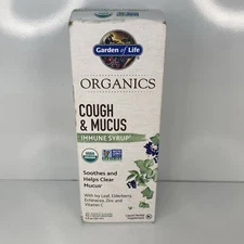 Organics, Cough & Mucus Immune Syrup, 5 fl oz ( 150 ml) Expires 01/2027