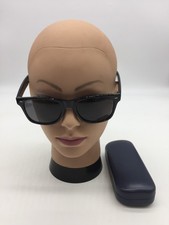 Ray-Ban Full Rim Black Frame Trendy Sunglasses 50-22 Grey Lenses