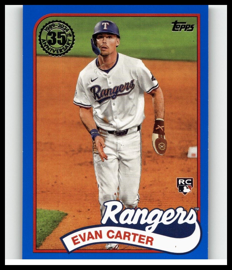 2024 Topps Update #89US-49 Evan Carter 1989 Topps Baseball 35th Anniversary Blue