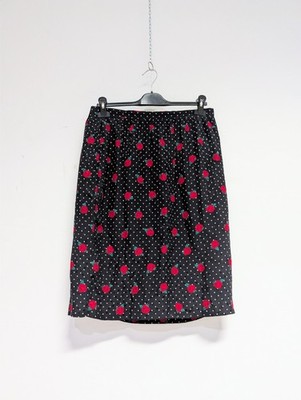 Rock Marina Rinaldi Vintage Seide Pois Gr. L 44 IT Silk Skirt Polka Dots